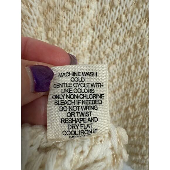 Moon & Madison NWT Women's M Boho Chic Popcorn Stripe Dolman Cowl Neck Sweater - Picture 7 of 8